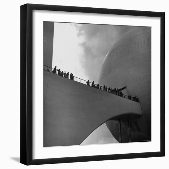 Visitors Inspect Democracity, The City of Tomorrow, at the New York World's Fair-David Scherman-Framed Photographic Print