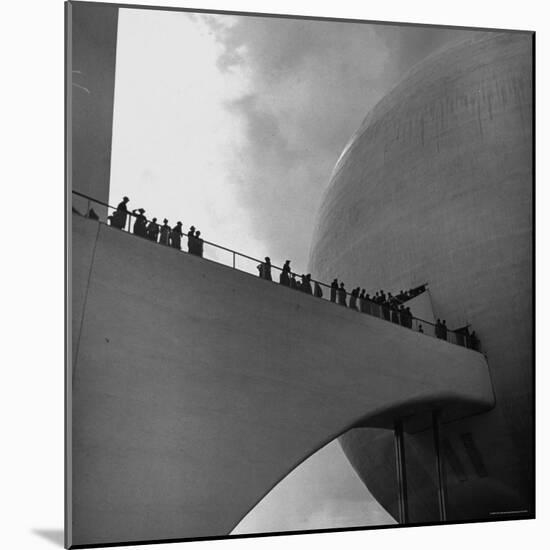 Visitors Inspect Democracity, The City of Tomorrow, at the New York World's Fair-David Scherman-Mounted Photographic Print