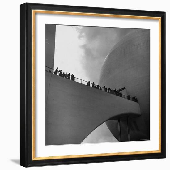 Visitors Inspect Democracity, The City of Tomorrow, at the New York World's Fair-David Scherman-Framed Photographic Print