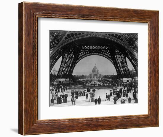 Visitors Strolling Around the Eiffel Tower-null-Framed Photographic Print