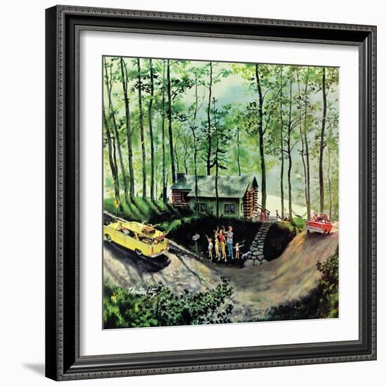 "Visitors to Cabin in the Woods", August 23, 1958-Thornton Utz-Framed Premium Giclee Print