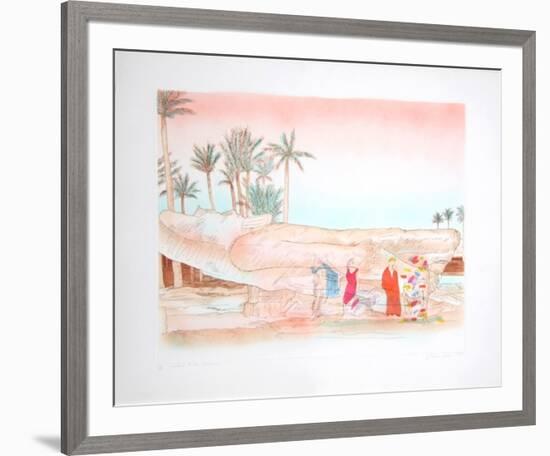 Visitors to the Colossus-Susan Hall-Framed Limited Edition