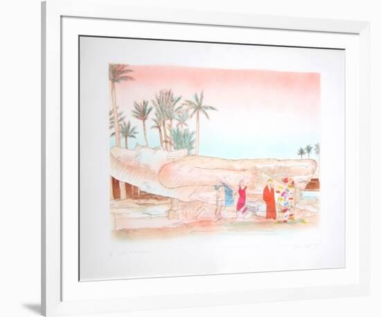 Visitors to the Colossus-Susan Hall-Framed Limited Edition