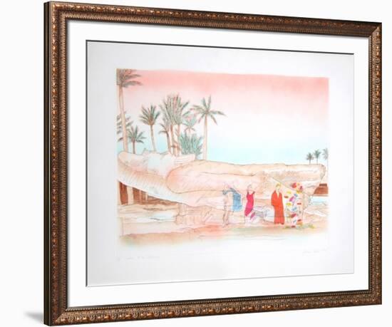 Visitors to the Colossus-Susan Hall-Framed Limited Edition