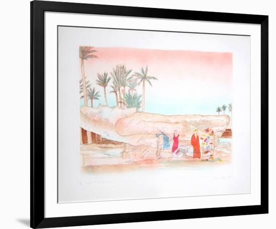 Visitors to the Colossus-Susan Hall-Framed Limited Edition