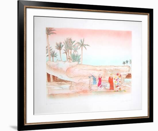 Visitors to the Colossus-Susan Hall-Framed Limited Edition