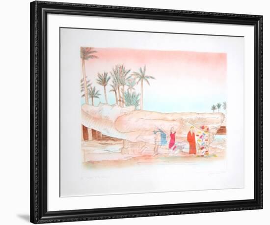 Visitors to the Colossus-Susan Hall-Framed Limited Edition