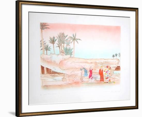 Visitors to the Colossus-Susan Hall-Framed Limited Edition