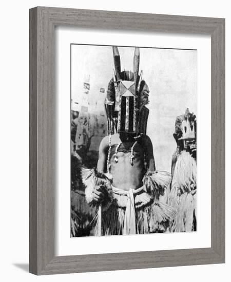 Visored Mask of Highland People, Africa, 1936-null-Framed Giclee Print