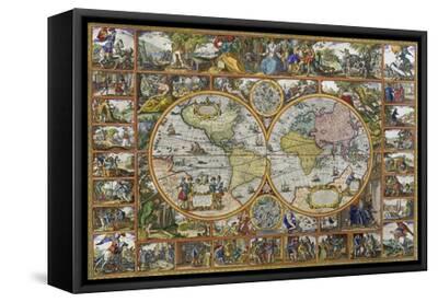 MONDE ENTIER 1835年世界地図 豪華額装