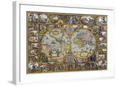 Double Hemisphere World Map, 1617' Giclee Print - Visscher