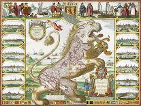 Leo Hollandicus' by Nicolas Visscher.A Map Of Holland-Visscher-Giclee Print