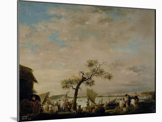 Vista de la Albufera de Valencia, ca. 1783-Antonio Carnicero-Mounted Giclee Print