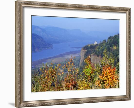 Vista House, Crown Point, Columbia river Gorge, Oregon, USA-Janis Miglavs-Framed Photographic Print