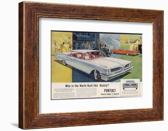 Vista-Lounge Interiors with Seats Wider Than a Sofa, in the New Wide-Track Pontiac-null-Framed Photographic Print