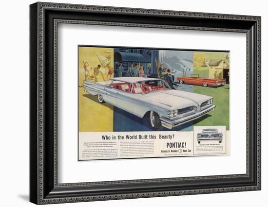 Vista-Lounge Interiors with Seats Wider Than a Sofa, in the New Wide-Track Pontiac-null-Framed Photographic Print