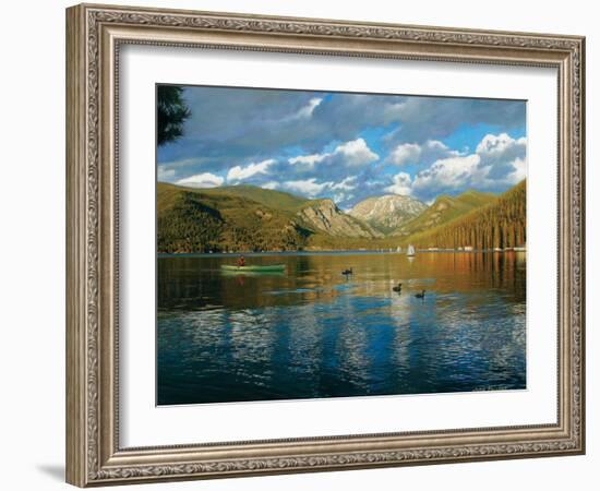 Vista of Grand Lake, Colorado-John Zaccheo-Framed Giclee Print