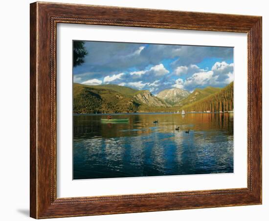 Vista of Grand Lake, Colorado-John Zaccheo-Framed Giclee Print