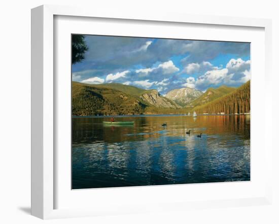 Vista of Grand Lake, Colorado-John Zaccheo-Framed Giclee Print