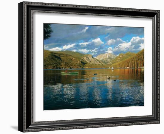 Vista of Grand Lake, Colorado-John Zaccheo-Framed Giclee Print