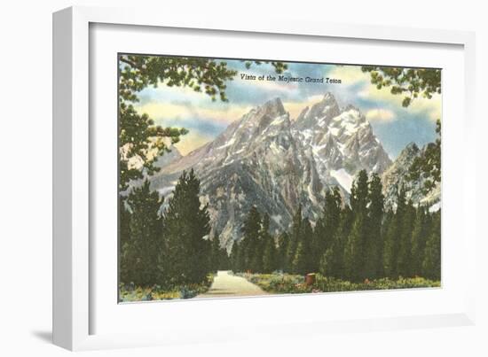 Vista of Majestic Grant Teton-null-Framed Art Print