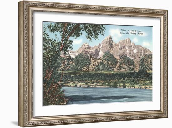 Vista of the Tetons from Snake River-null-Framed Art Print