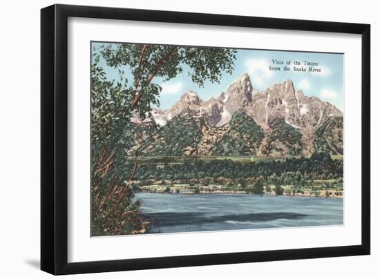 Vista of the Tetons from Snake River-null-Framed Art Print