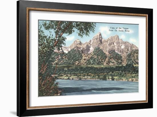 Vista of the Tetons from Snake River-null-Framed Art Print