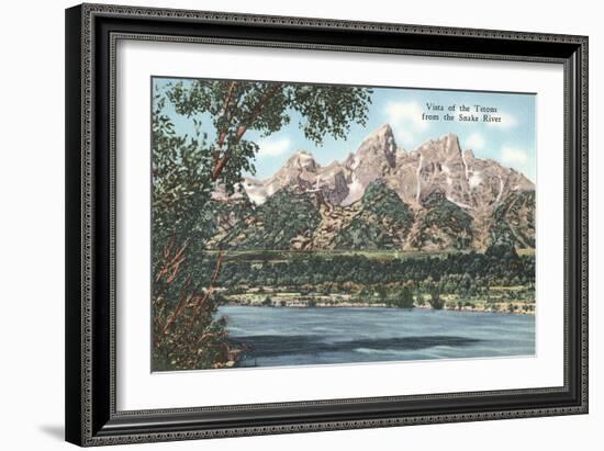 Vista of the Tetons from Snake River-null-Framed Art Print