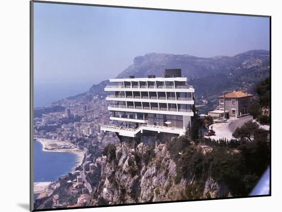 Vistaero Hotel Perched on the Edge of a Cliff Above Monte Carlo, Monaco-Ralph Crane-Mounted Photographic Print