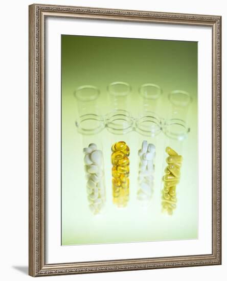 Vitamin And Mineral Pills-Lawrence Lawry-Framed Photographic Print