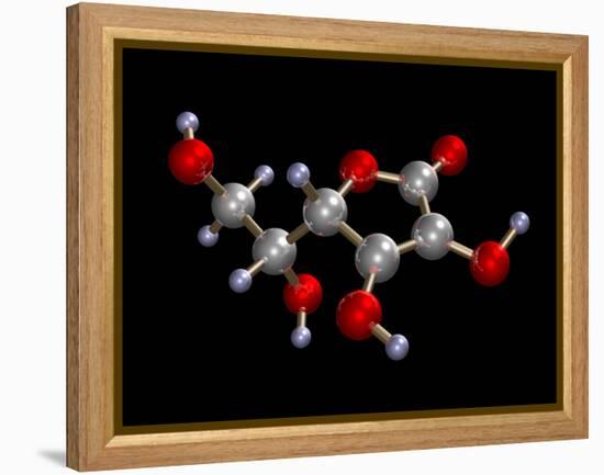 Vitamin C Molecule-Dr. Mark J.-Framed Premier Image Canvas