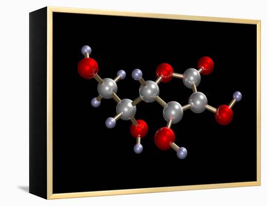 Vitamin C Molecule-Dr. Mark J.-Framed Premier Image Canvas