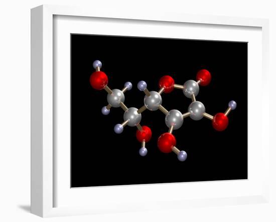 Vitamin C Molecule-Dr. Mark J.-Framed Photographic Print