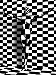 Checkered Woman on the Checkered Wall-vitanovski-Framed Photographic Print