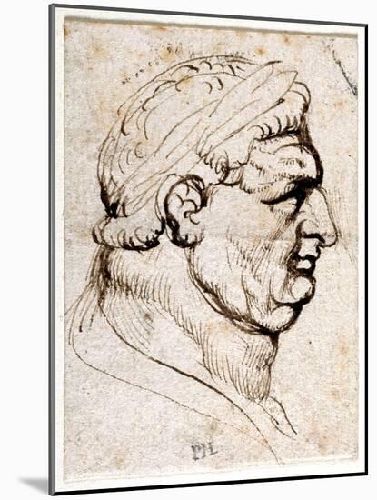 Vitellius, from Ten Drawings of Eight of the First Twelve Caesars, after Giovanni Da Cavino's Medal-Peter Paul Rubens-Mounted Giclee Print