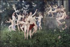 Festival of Spring (Allegoric Scene) - Masek, Karel Vitezslav (1865-1927) - 1889 - Oil on Canvas --Vitezlav Karel Masek-Framed Giclee Print