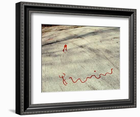 Vitlycke is one of the largest surfaces of rock carvings in the whole of Scandinavia-Werner Forman-Framed Giclee Print