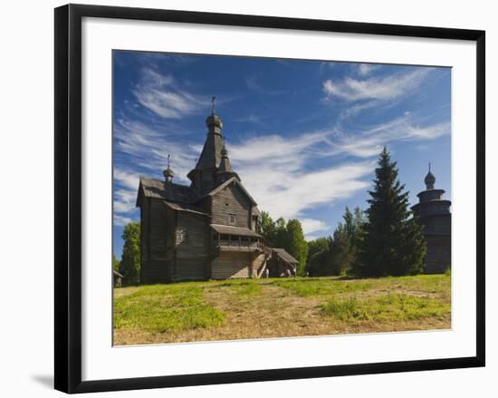 Vitoslavitsky Museum of Wooden Architecture, Novgorod Oblast, Veliky Novgorod, Russia-Walter Bibikow-Framed Photographic Print