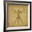 Vitruvian Human Diagram Grunge Medical Chart-digitalista-Framed Art Print