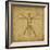 Vitruvian Human Diagram Grunge Medical Chart-digitalista-Framed Art Print