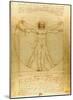 Vitruvian Man, c.1492-Leonardo da Vinci-Mounted Art Print