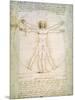Vitruvian Man, c.1492-Leonardo da Vinci-Mounted Premium Giclee Print
