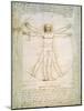 Vitruvian Man, c.1492-Leonardo da Vinci-Mounted Giclee Print