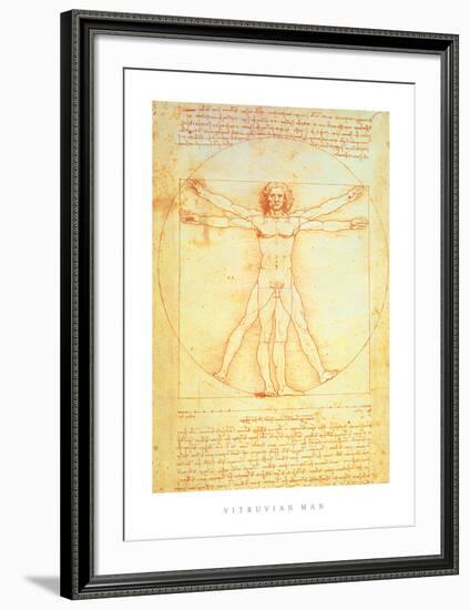 Vitruvian Man-Leonardo da Vinci-Framed Art Print