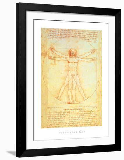 Vitruvian Man-Leonardo da Vinci-Framed Art Print