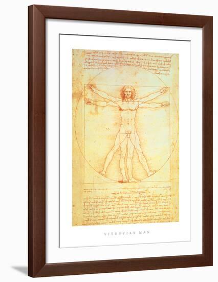 Vitruvian Man-Leonardo da Vinci-Framed Art Print