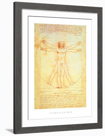 Vitruvian Man-Leonardo da Vinci-Framed Art Print