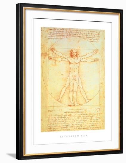 Vitruvian Man-Leonardo da Vinci-Framed Art Print