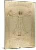 Vitruvian Man-Leonardo Da Vinci-Mounted Art Print